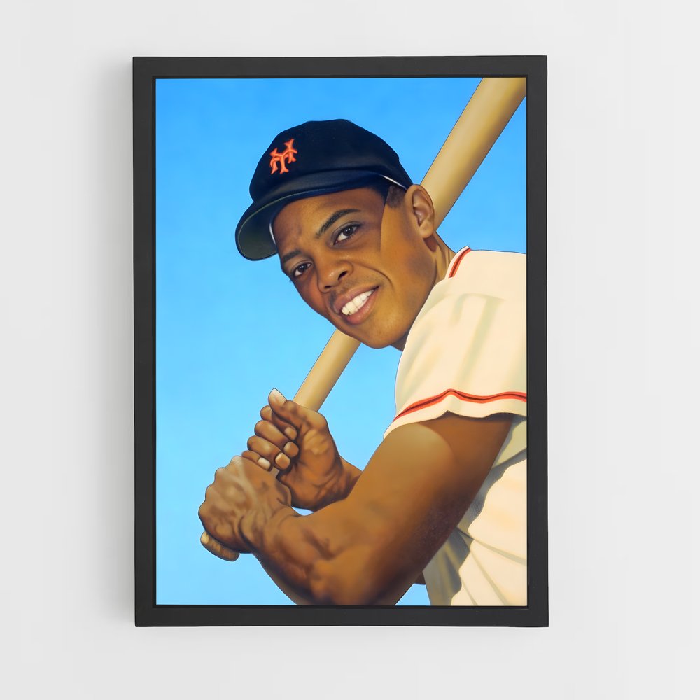 Poster Willie mays historiques – affiche Baseball (vue 2)